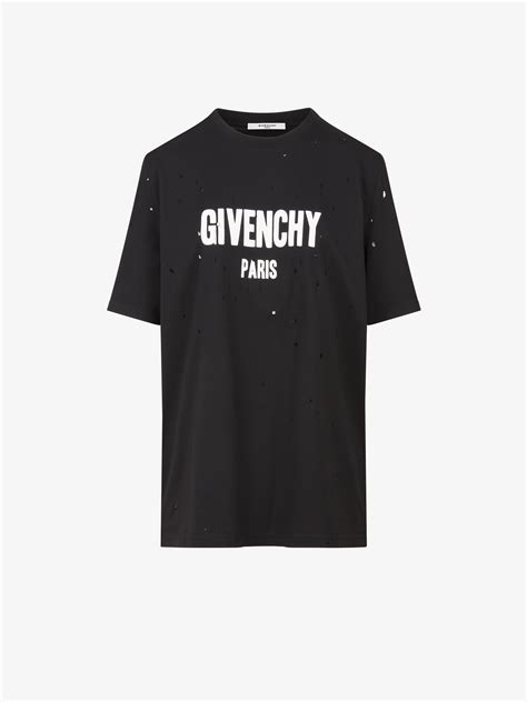 givenchy paris destroyed tshirt|Givenchy Paris t shirt men.